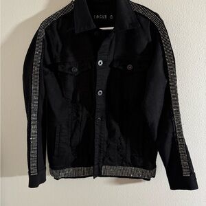 Enfocus Studio Black Jacket with Rhinestone Trim